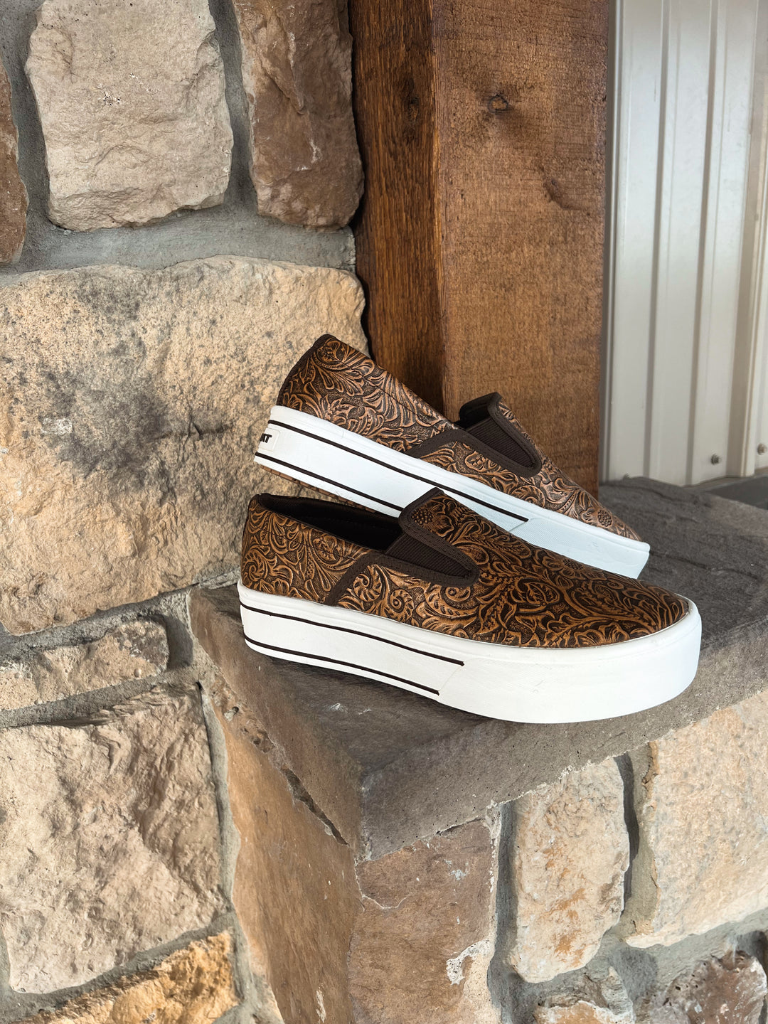 Ariat: Floral Emboss Slip On Shoes