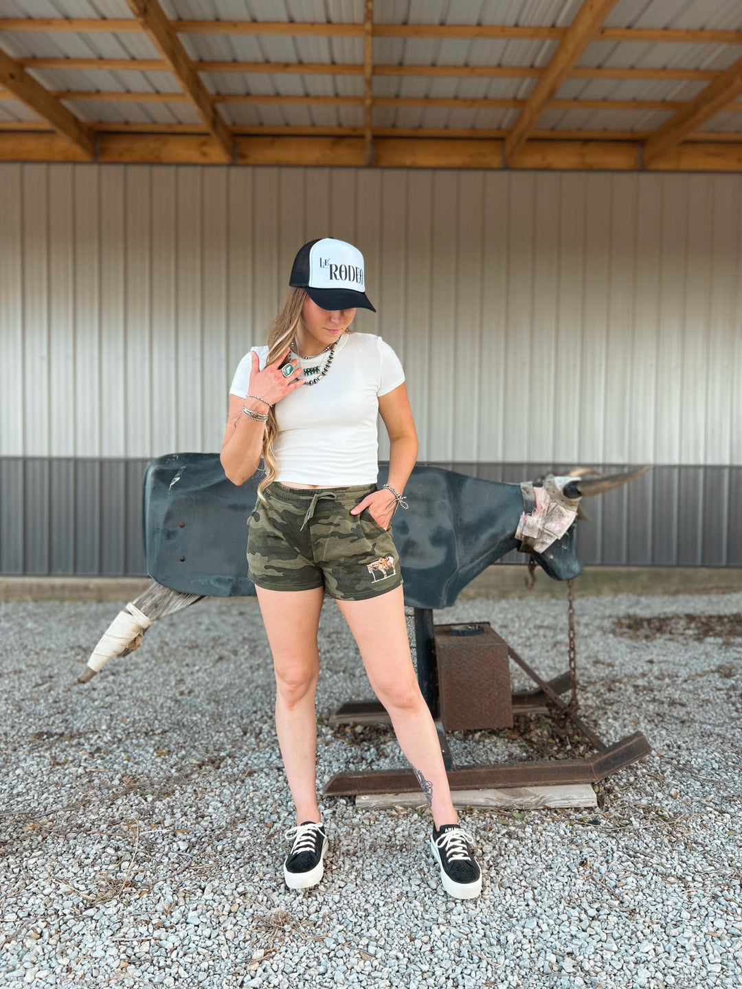 Camo CowPony Shorts