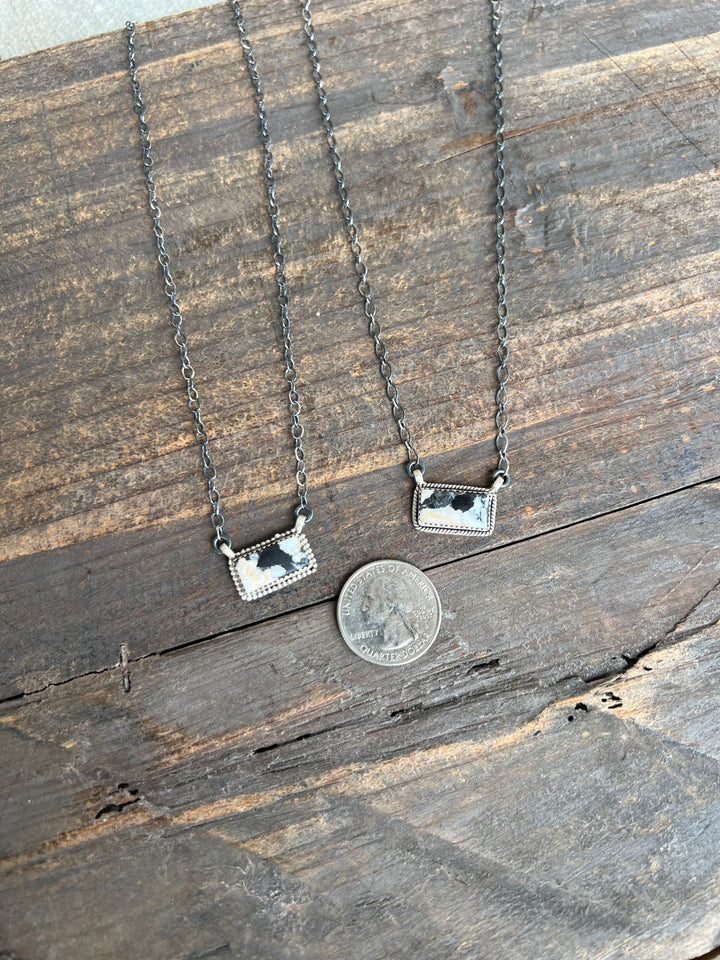 White Buffalo Bar Necklace