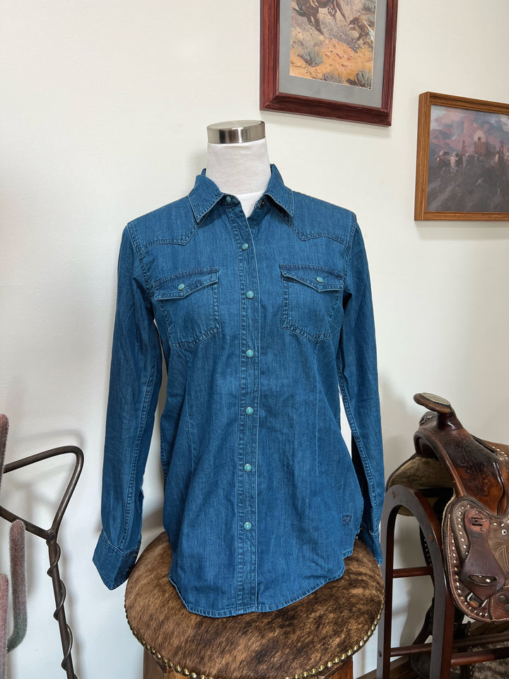 Ariat: Vintage Blue Button-Up