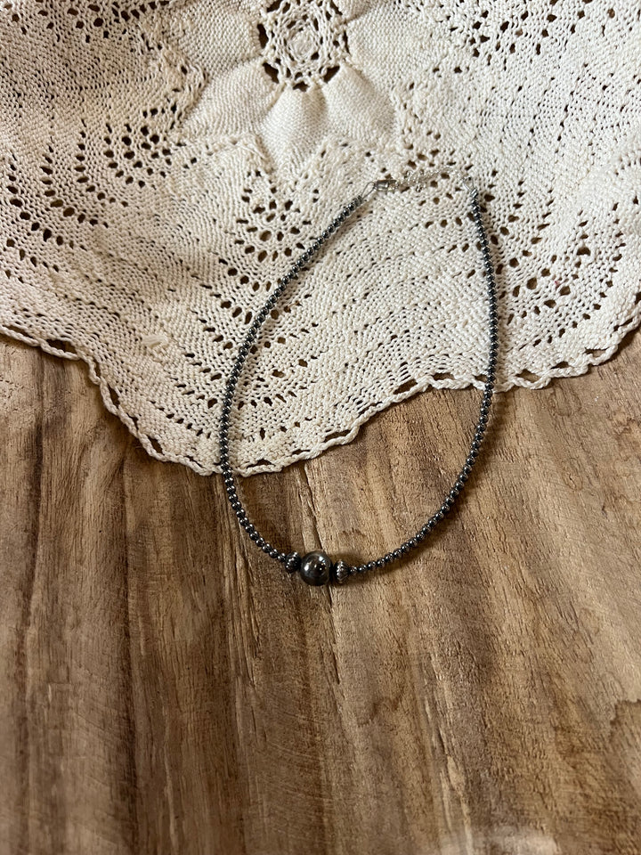 3mm & 10mm Accent Pearl Necklace