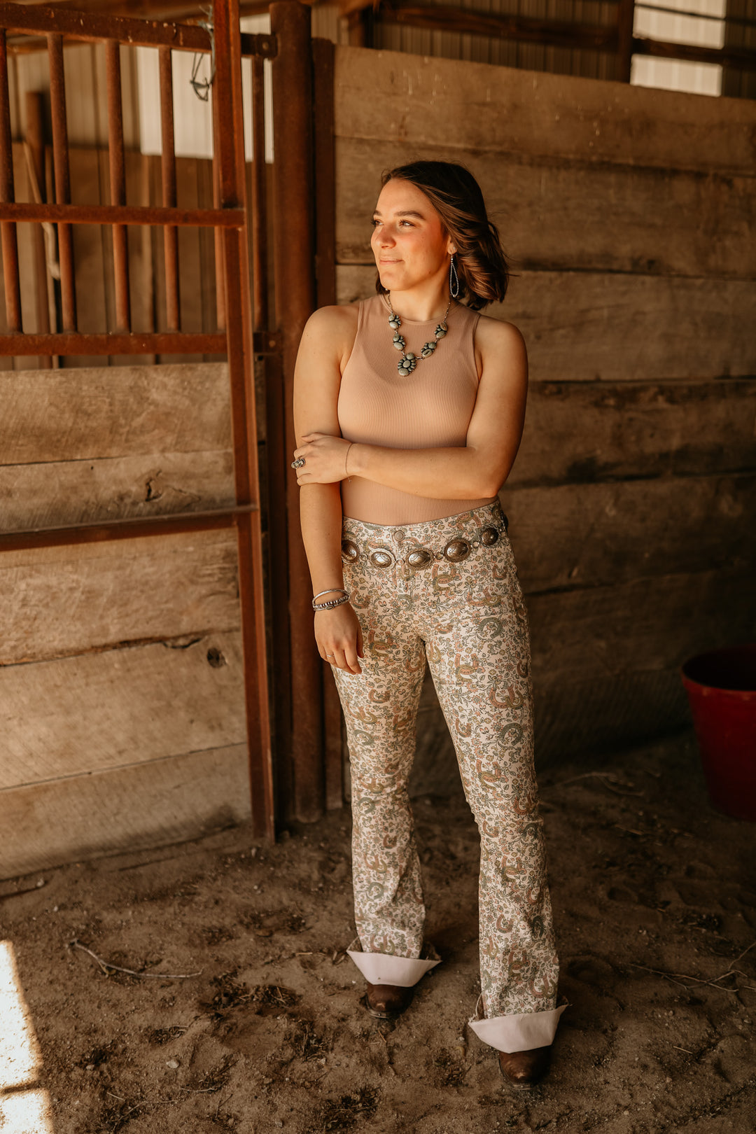 Floral Horse Shoe Flares-REVERSIBLE