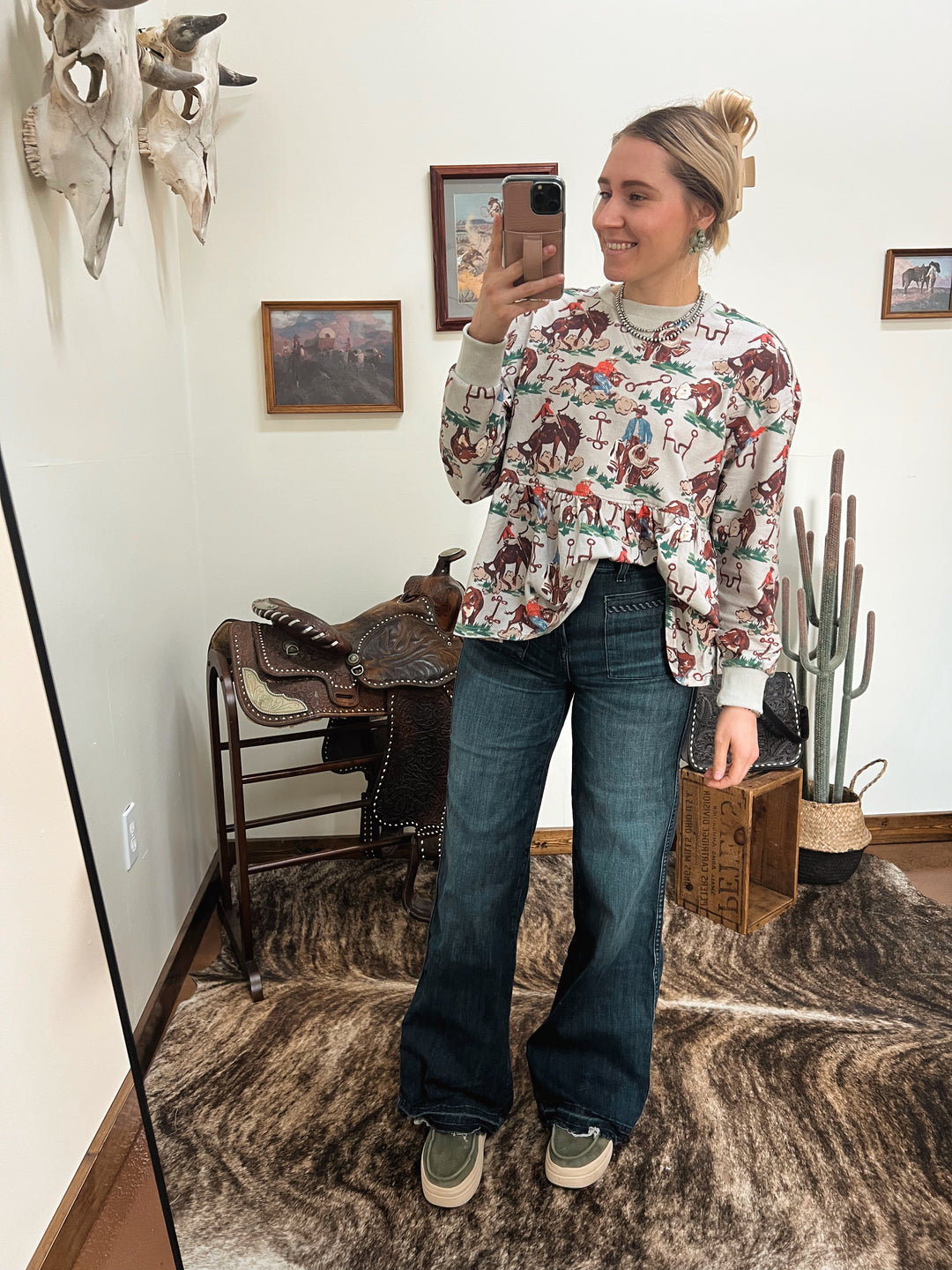 Cowhand Things Tunic Top