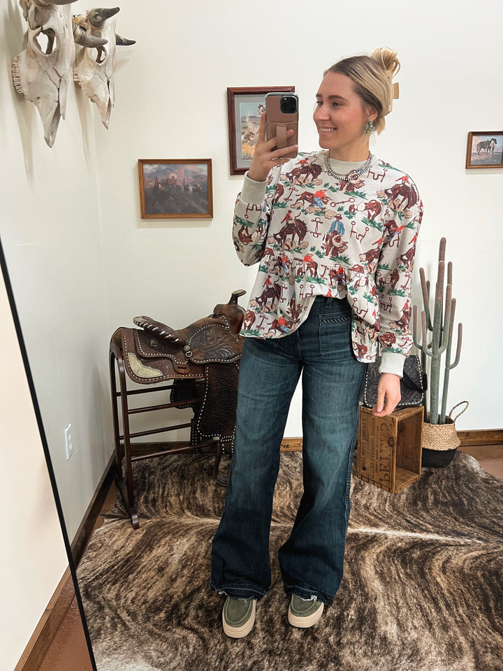 Cowhand Things Tunic Top