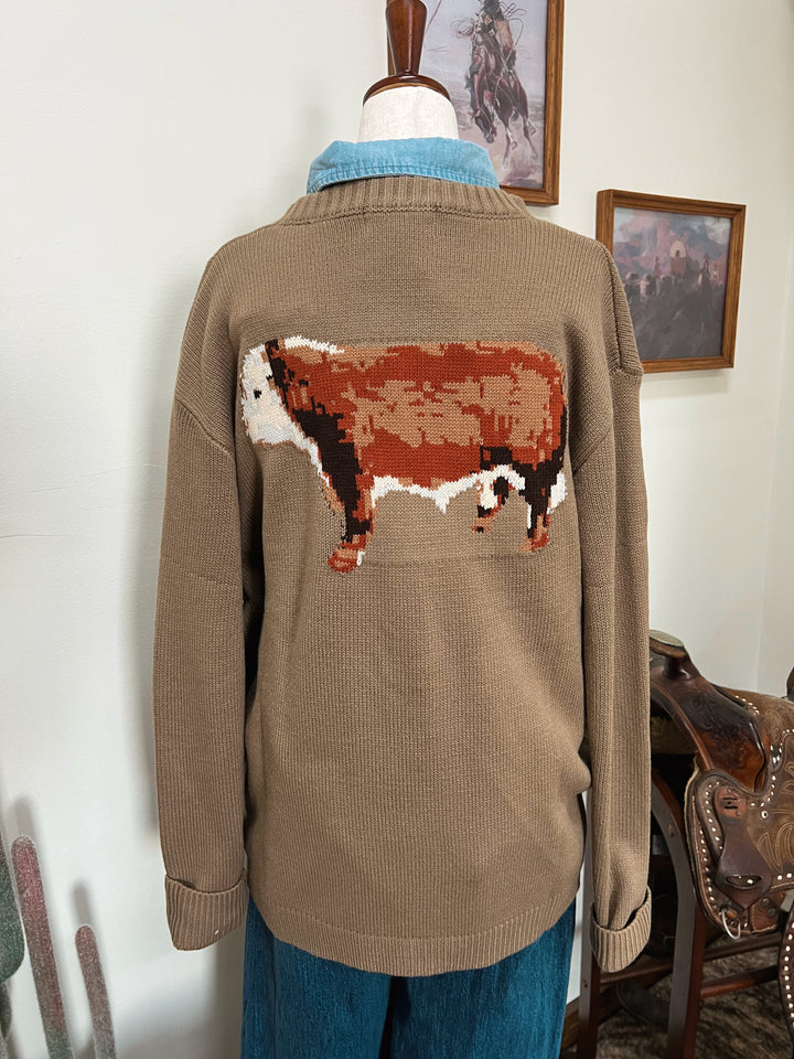 Cattle Babe Cardigan-Hereford