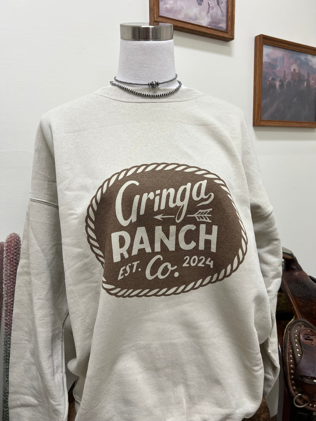 Gringa Ranch Round Logo Crewneck