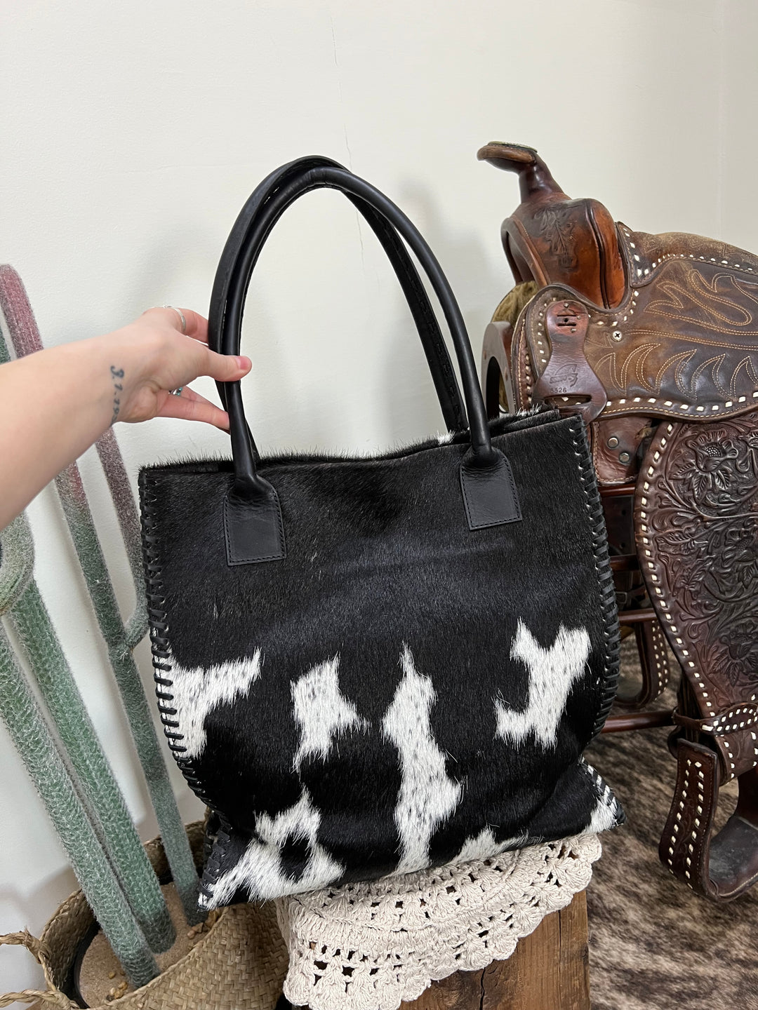 S&P Cowhide Tote