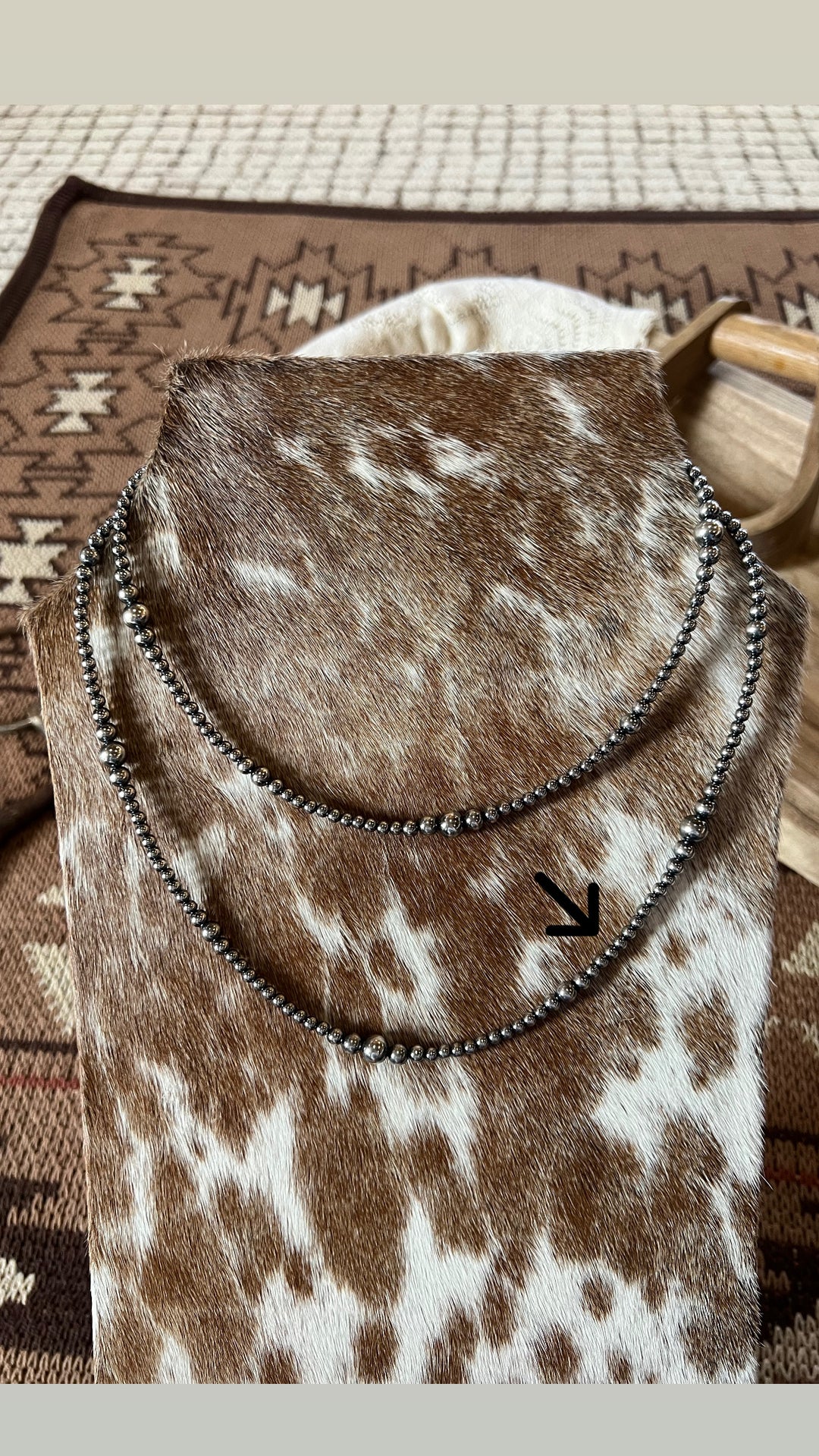 Graduated Sterling Silver Pearl Necklace-22”