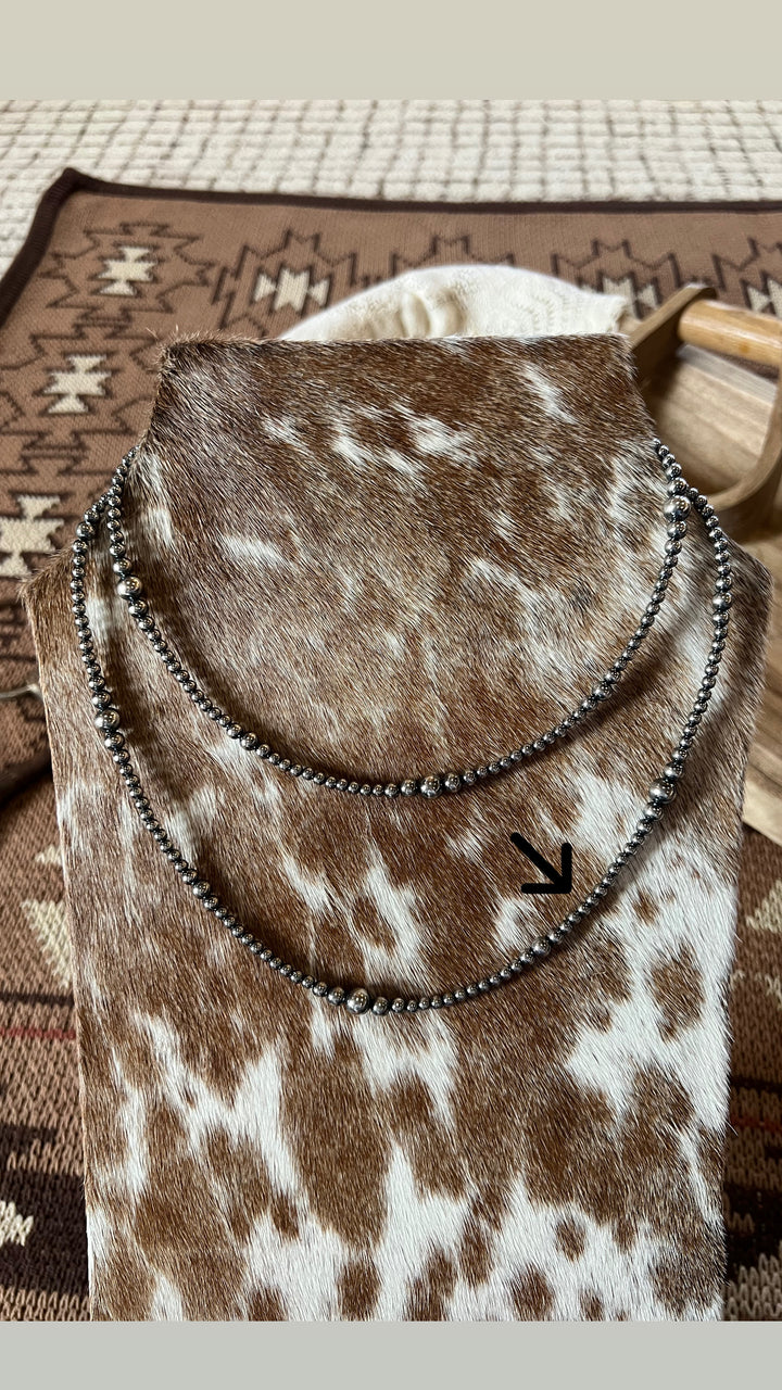 Graduated Sterling Silver Pearl Necklace-22”