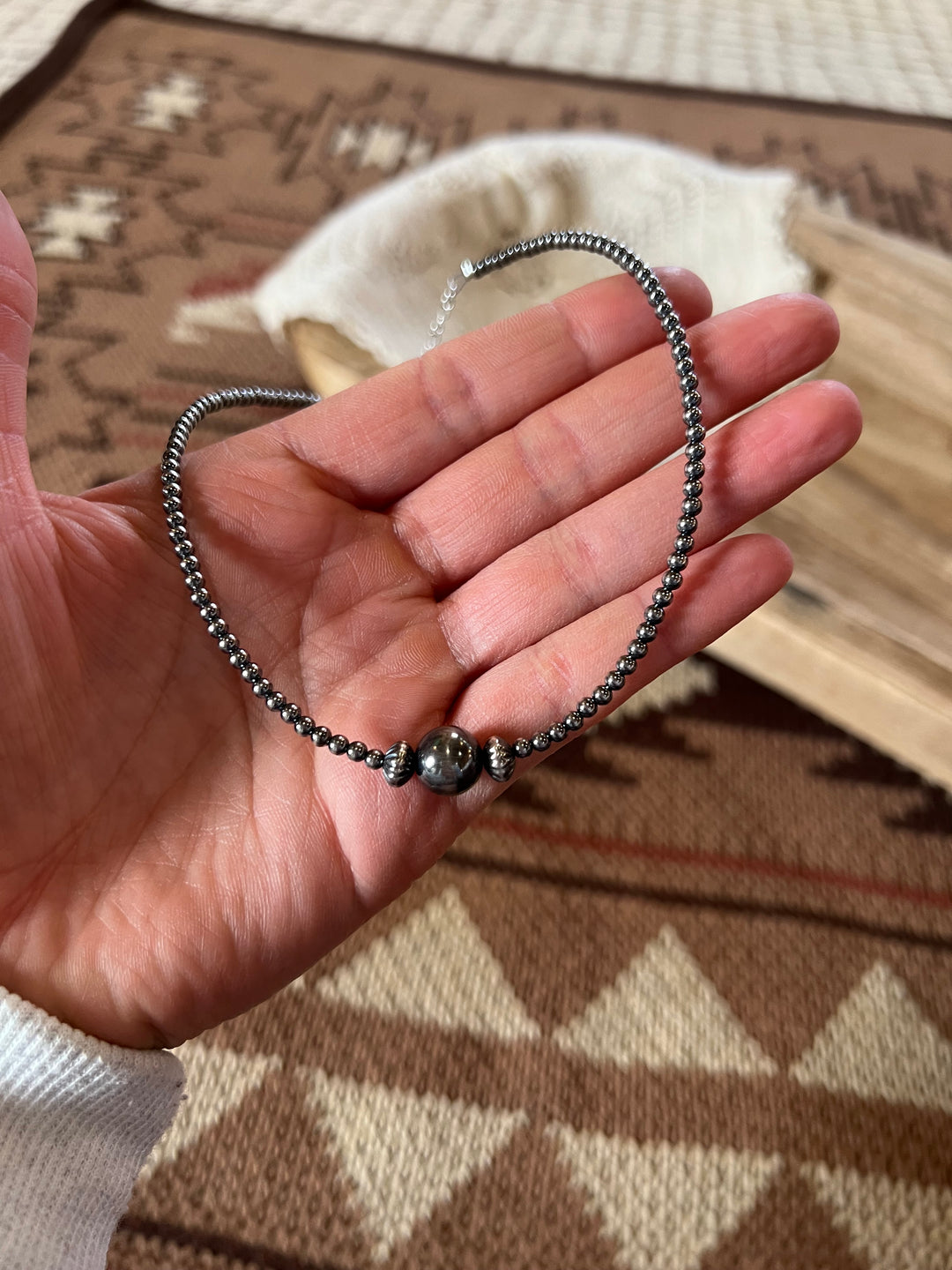 3mm & 10mm Accent Pearl Necklace
