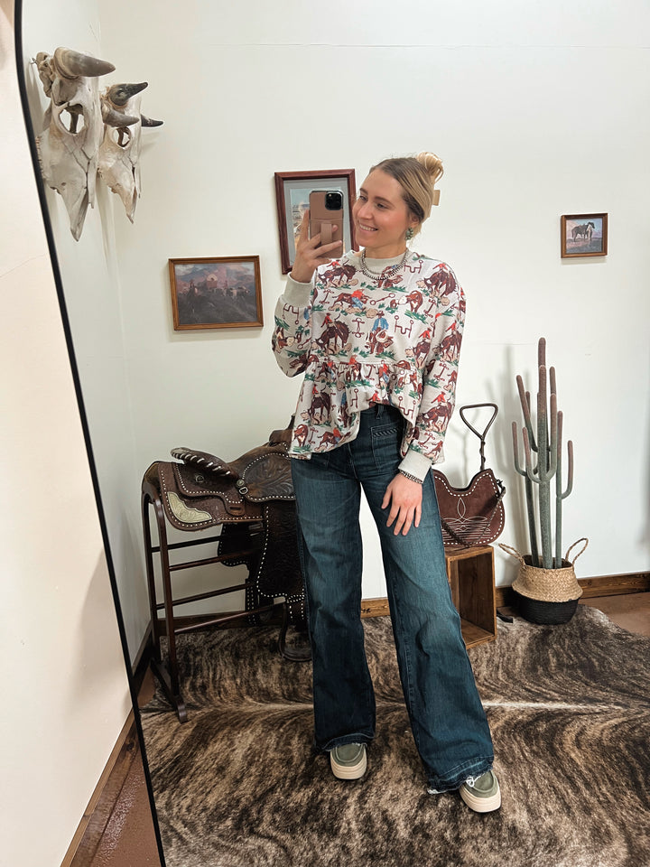 Cowhand Things Tunic Top