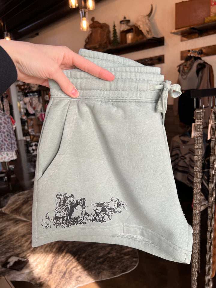Cowboy Shorts-SAGE{Pick Your Design}