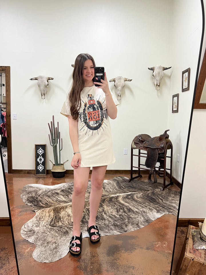 Whiskey T-Shirt Dress{SMALL ONLY}