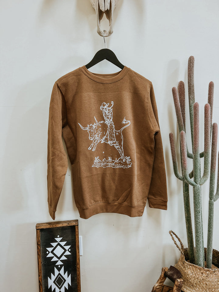 Rowdy Cowgirl Outline Crewneck