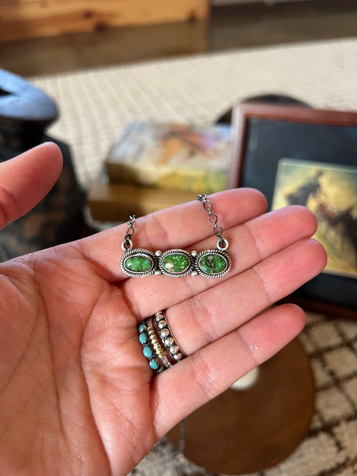 Sonoran Gold 3 Stone Necklace