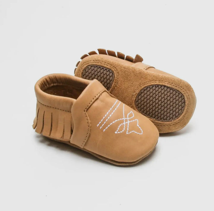 Boot Stitch Baby Moc-Smooth Brown Leather