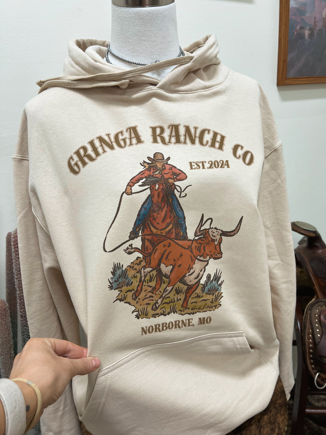 Gringa Roping Brand  Hoodie{Multiple Colors}