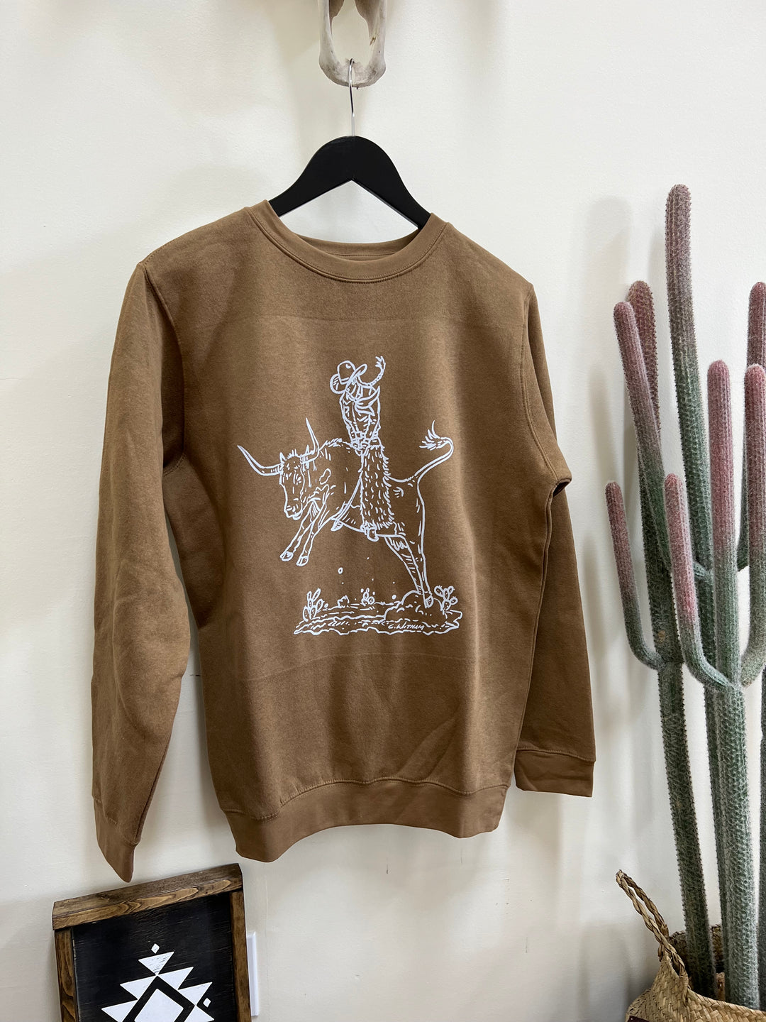 Rowdy Cowgirl Outline Crewneck