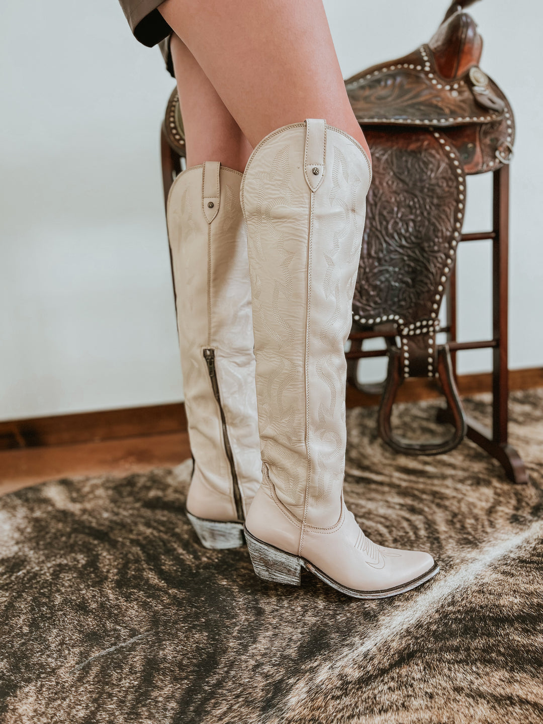 The Alyssa Bone Boots- Liberty Black