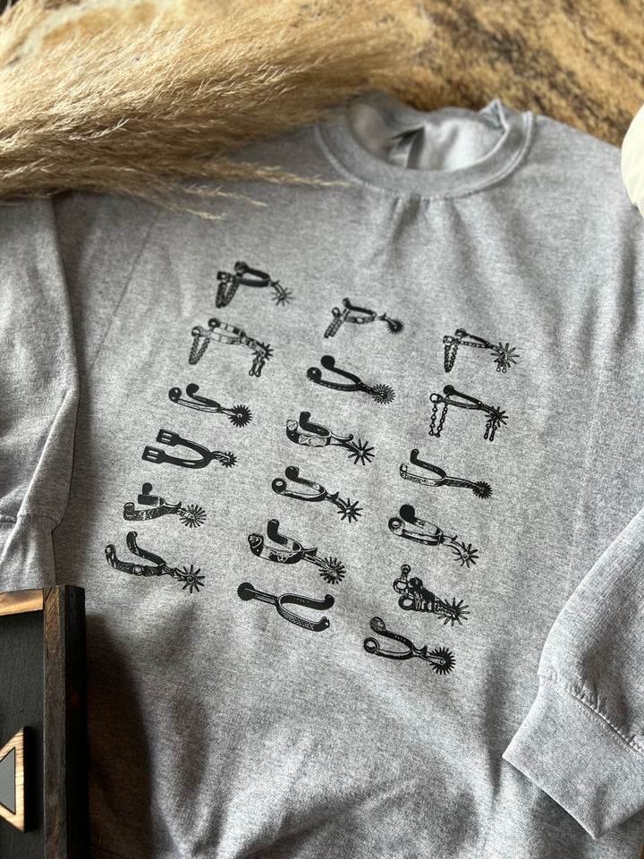 Spur On One Crewneck- Gray