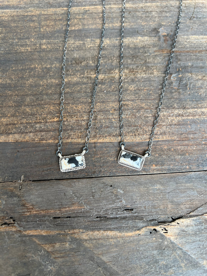 White Buffalo Bar Necklace