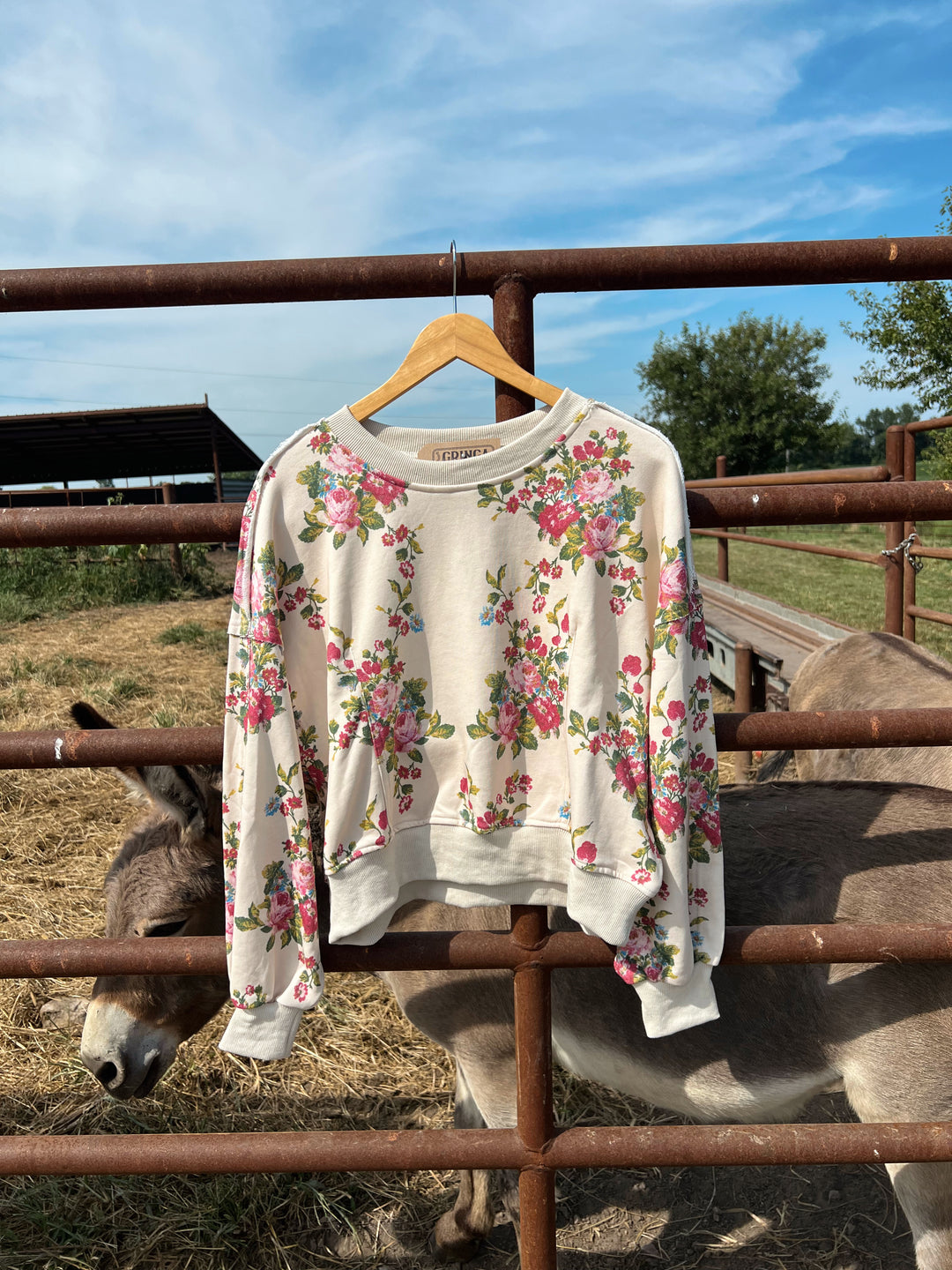 Ivory Floral Sweat Set
