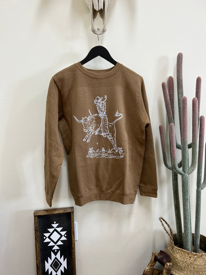 Rowdy Cowgirl Outline Crewneck