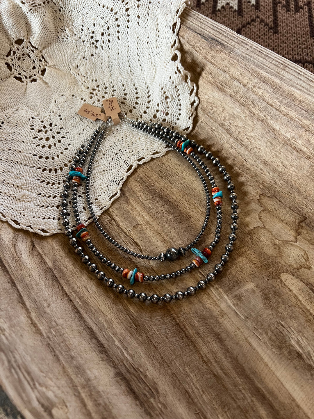 3mm & 6mm Sterling Silver Pearl Necklace