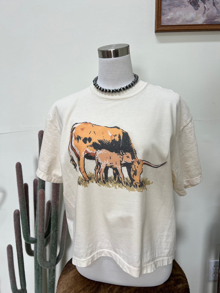 Longhorn Pair Boxy T-Shirt