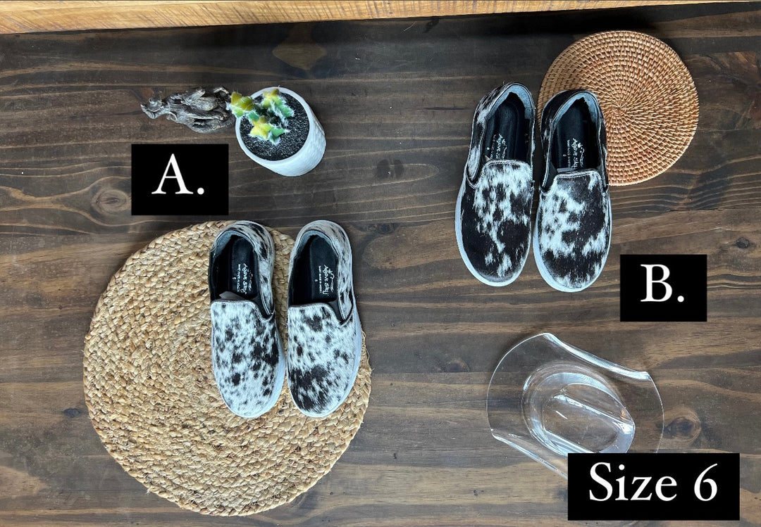 Utah Cowhide Slip Ons- S+P