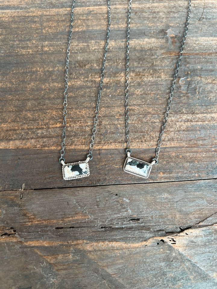 White Buffalo Bar Necklace