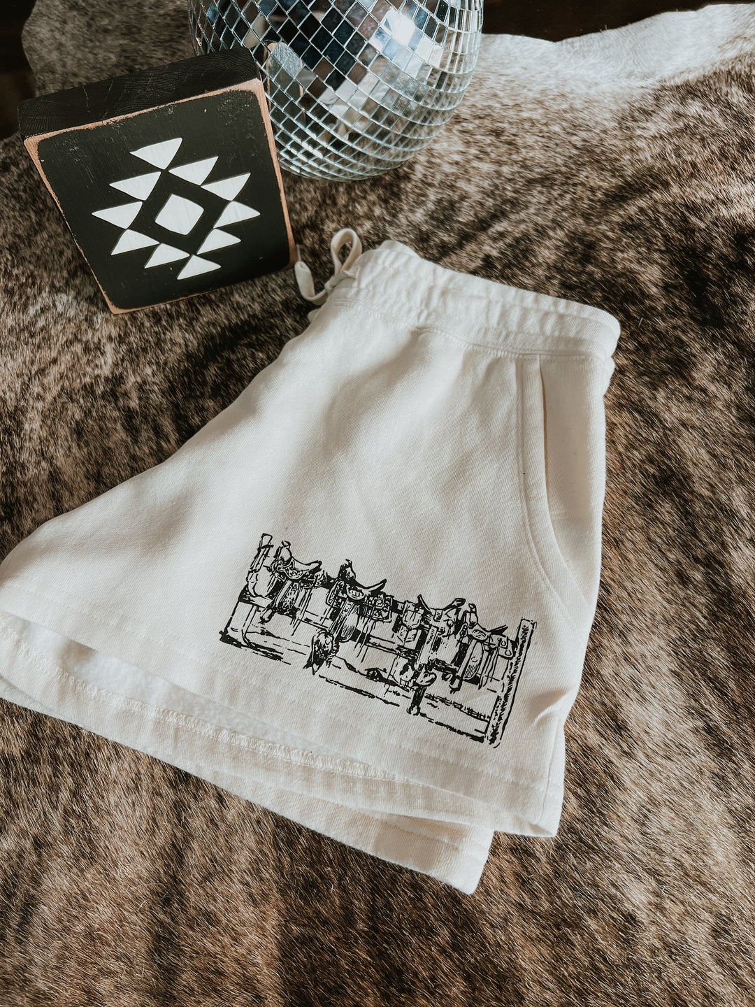 Cowboy Shorts-Cream{Pick Your Design}