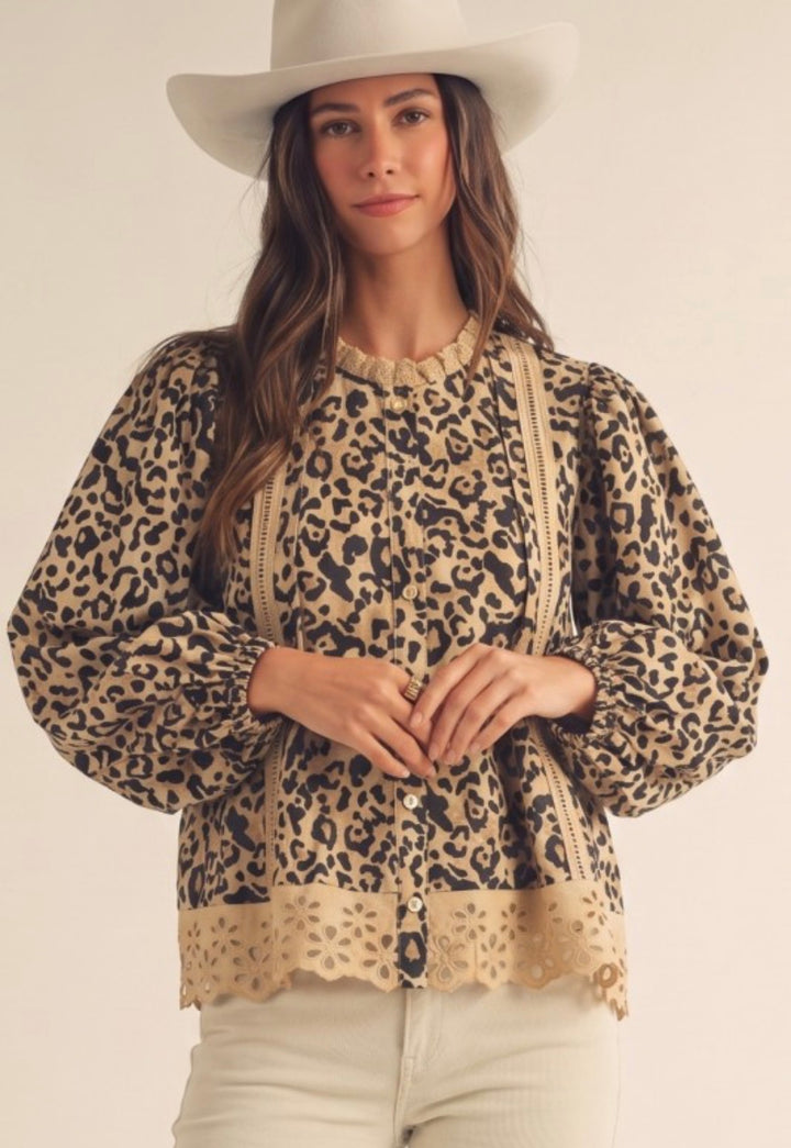 Leopard & Lace Top