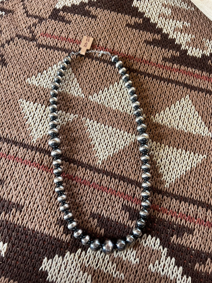 10-14mm Sterling Silver Pearl Necklace-20.5”