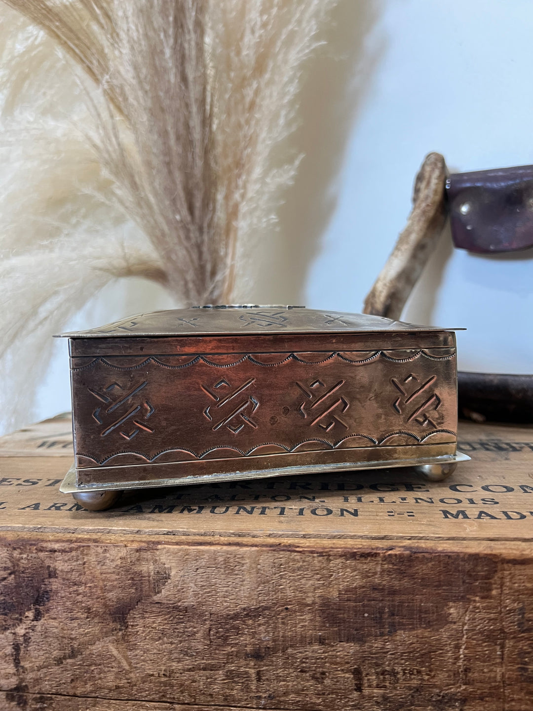 Bronc Silver Stamped Jewelry Box