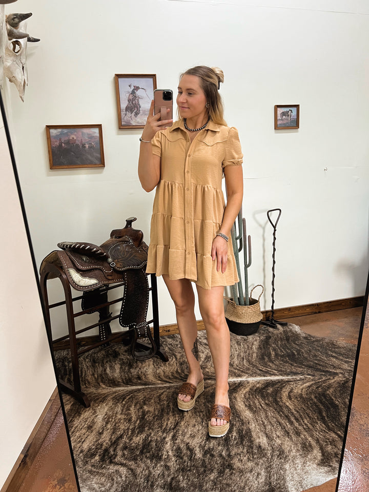 Beige Cowpoke Dress