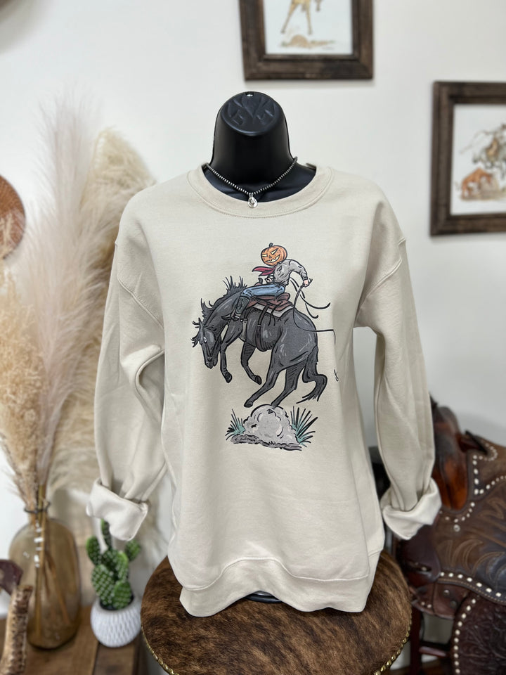 Jack-O-Bronc Crewneck-Sand