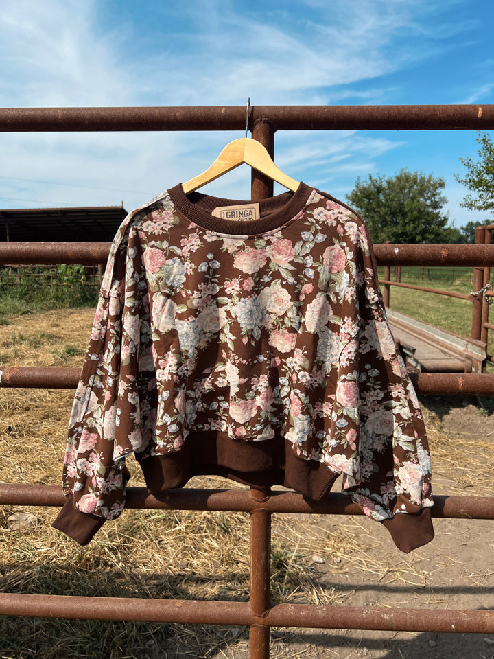 Mocha Floral Sweat Set