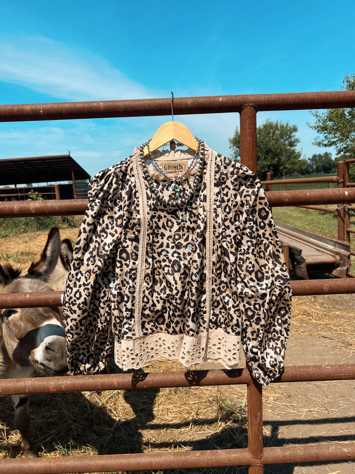 Leopard & Lace Top