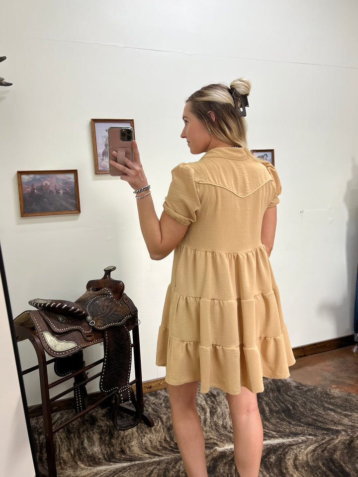 Beige Cowpoke Dress
