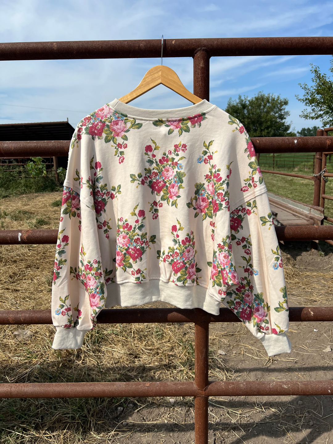 Ivory Floral Sweat Set