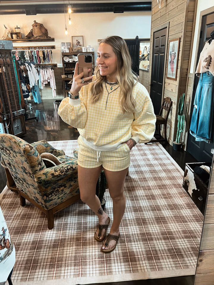 Yellow Gingham Set