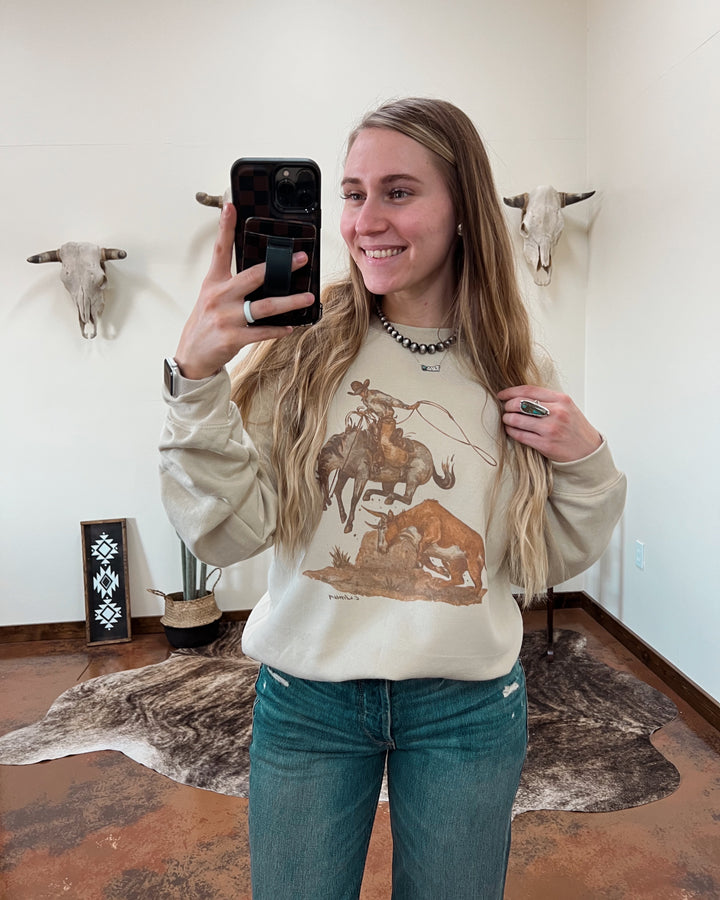 Sharp Shooter Crewneck-Sand