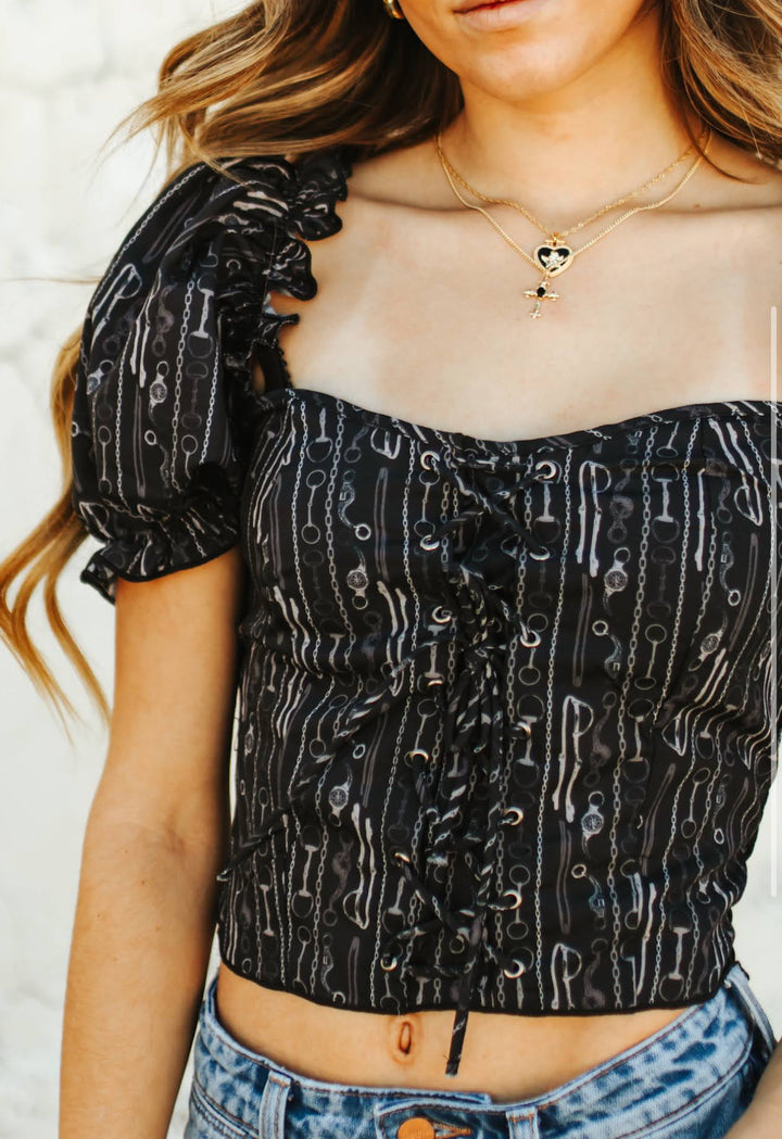Snaffle Bit Queen Top