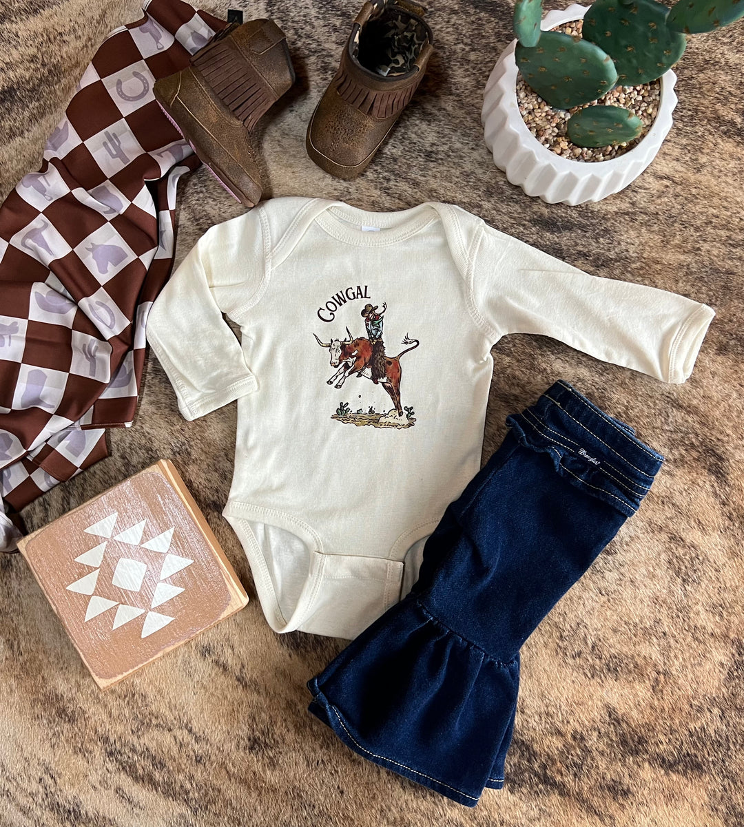 Cowgal Longsleeve Onesie