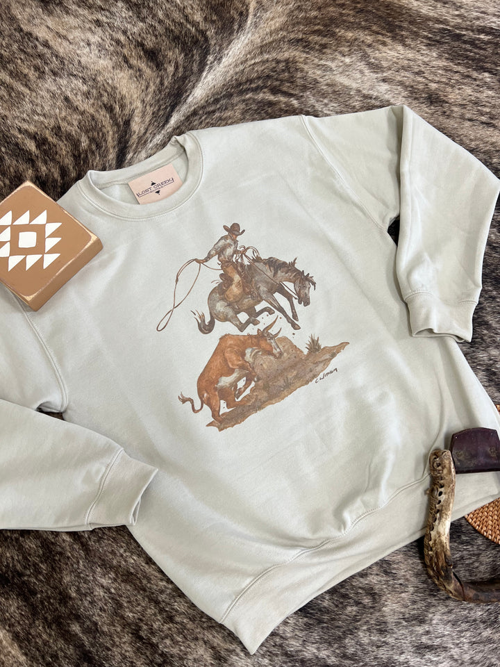 Sharp Shooter Crewneck-Sand