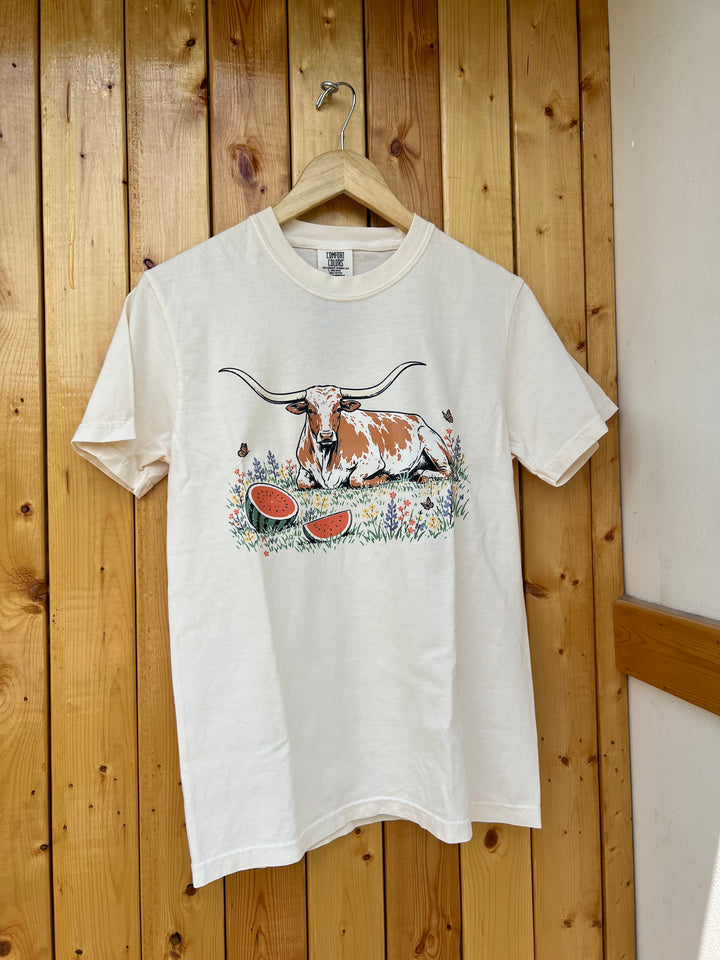 Longhorn Watermelon T-Shirt-Cream