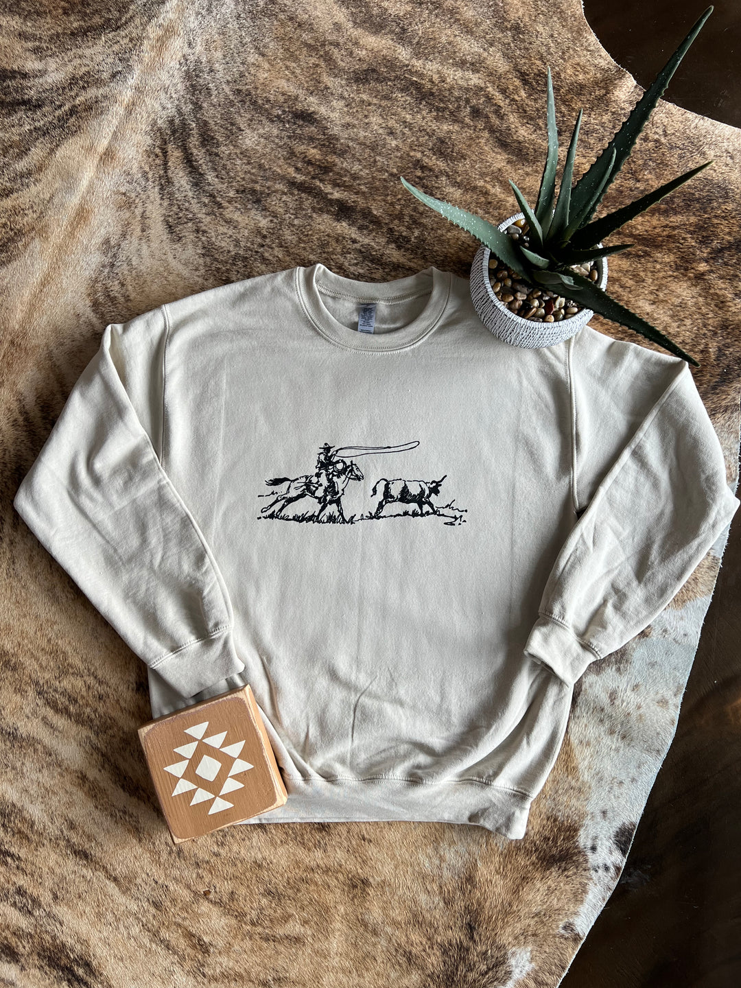 Rope Em’ Crewneck-Sand