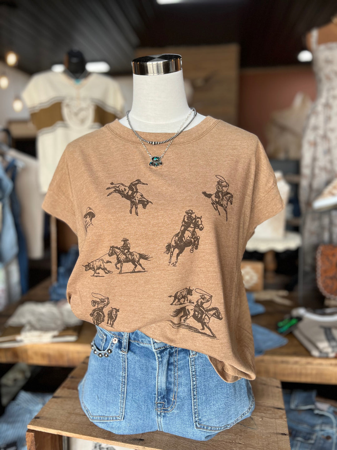 Cowboy Motif Relaxed Tee