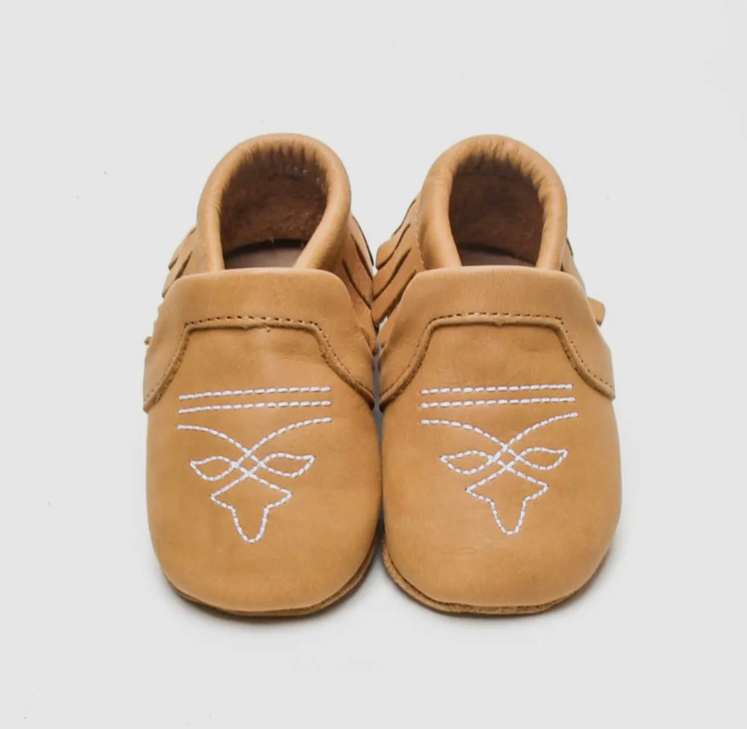 Boot Stitch Baby Moc-Smooth Brown Leather